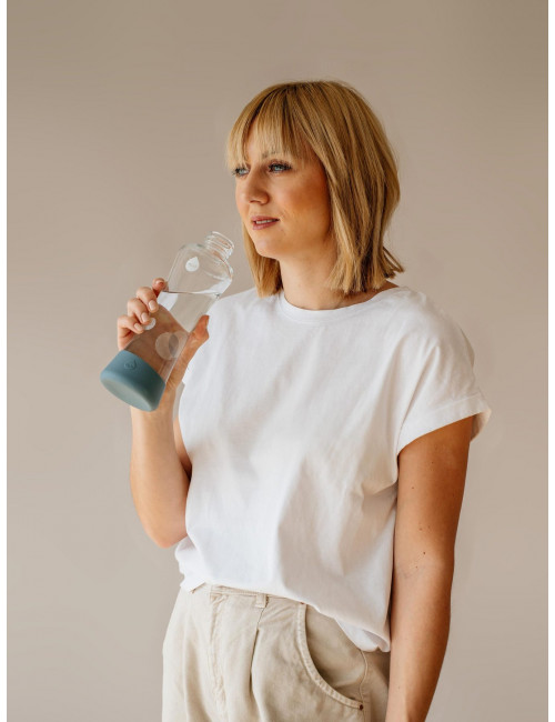 Klaaspudel silikoonkaitsega...